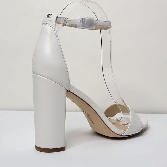 New Sam Edelman White Yaro Heel Sandal - Picture 8 of 12
